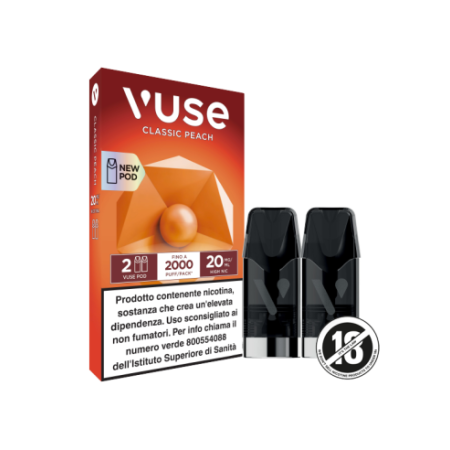 VUSE Classic Peach 20 Pod di Ricambio confezione da 2 pezzi