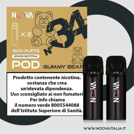NOOVA STORM Pod Gummy Bear 2ml 20mg/ml - 2 PEZZI