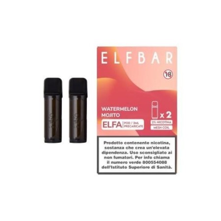 ELFBAR ELFA Pod Watermelon Mojito 2ml 20mg/ml - 2 PEZZI