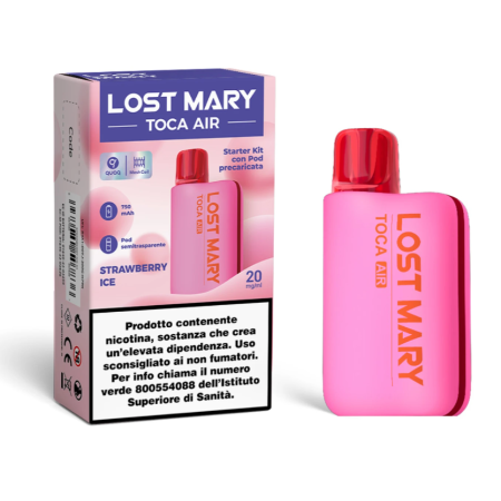 ELFBAR TOCA AIR LOST MARY Device Kit pod Strawberry ice