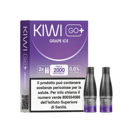 Kiwi Vapor Kiwi Go Plus Grape Ice 0 Pod di Ricambio